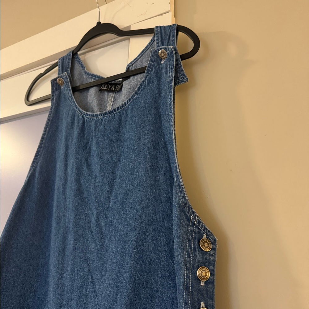 Vintage Embroidered Blue Denim Dress - Picture 6 of 14